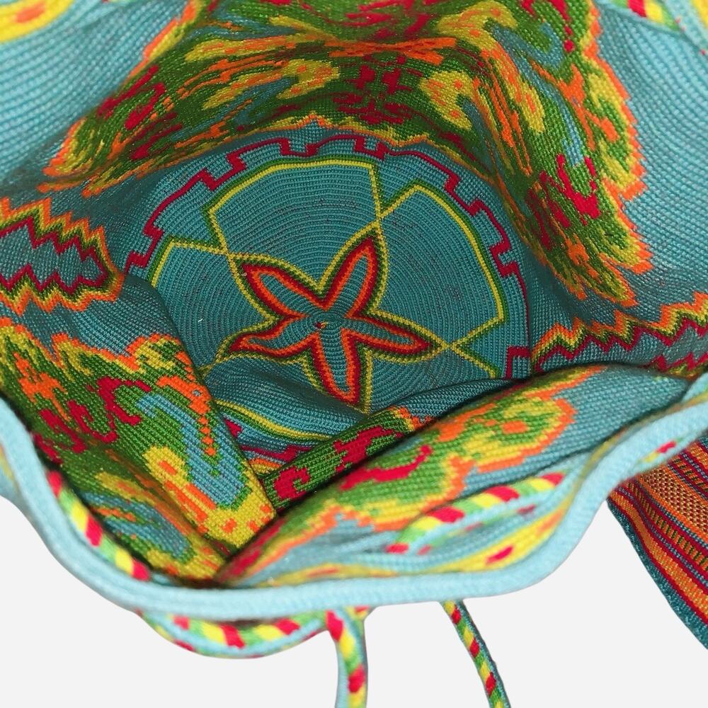 Wayuu Tribe Mochila Bucket Boho Bag large - Picture 7 of 7